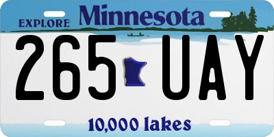 MN license plate 265UAY