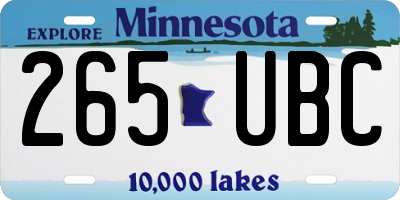 MN license plate 265UBC