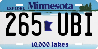MN license plate 265UBI