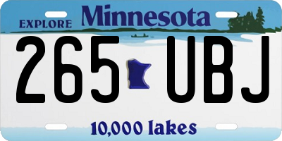 MN license plate 265UBJ