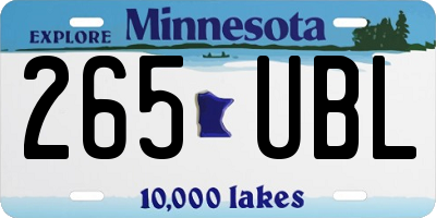 MN license plate 265UBL