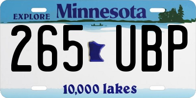 MN license plate 265UBP