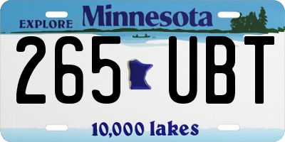 MN license plate 265UBT