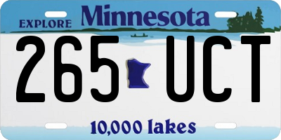 MN license plate 265UCT