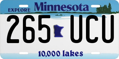 MN license plate 265UCU