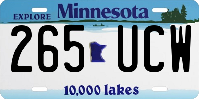 MN license plate 265UCW