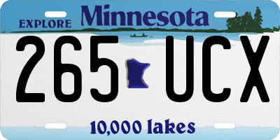 MN license plate 265UCX