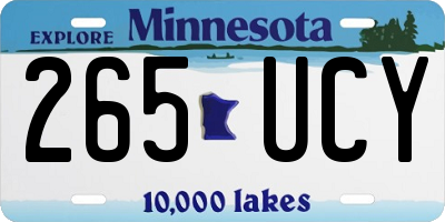 MN license plate 265UCY
