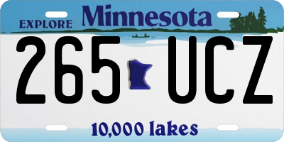 MN license plate 265UCZ