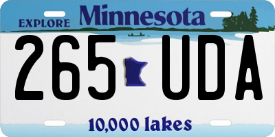 MN license plate 265UDA