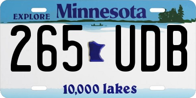 MN license plate 265UDB