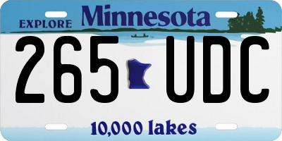 MN license plate 265UDC