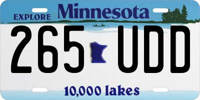 MN license plate 265UDD
