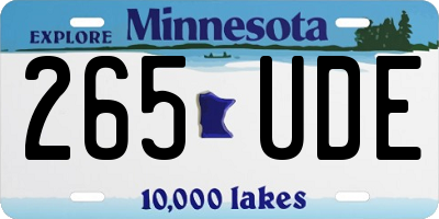 MN license plate 265UDE