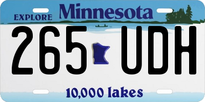 MN license plate 265UDH