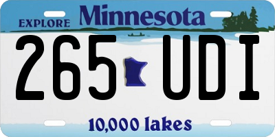 MN license plate 265UDI