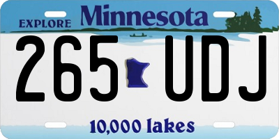 MN license plate 265UDJ