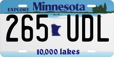MN license plate 265UDL