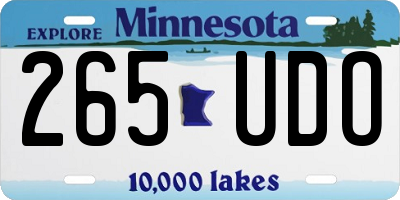 MN license plate 265UDO