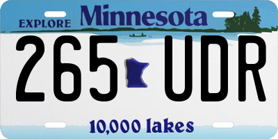 MN license plate 265UDR