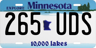 MN license plate 265UDS