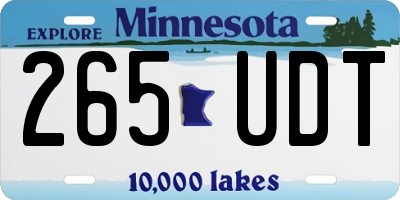 MN license plate 265UDT