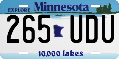 MN license plate 265UDU