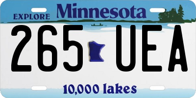 MN license plate 265UEA