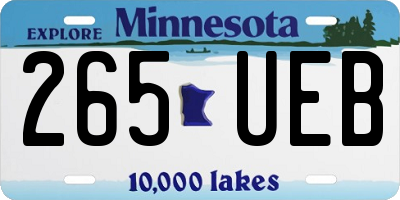 MN license plate 265UEB