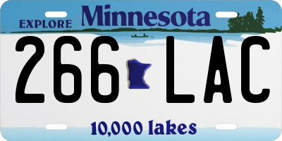 MN license plate 266LAC