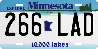 MN license plate 266LAD