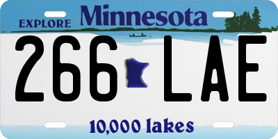 MN license plate 266LAE