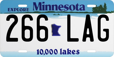 MN license plate 266LAG