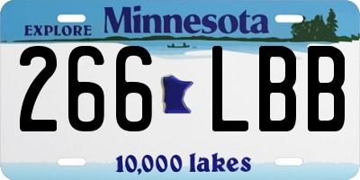 MN license plate 266LBB