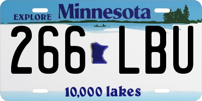 MN license plate 266LBU