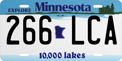 MN license plate 266LCA