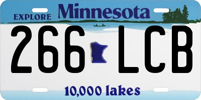MN license plate 266LCB