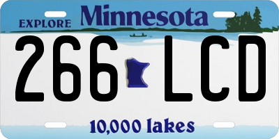 MN license plate 266LCD