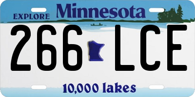 MN license plate 266LCE