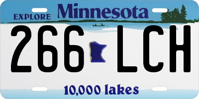 MN license plate 266LCH