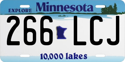 MN license plate 266LCJ