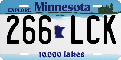MN license plate 266LCK