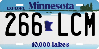 MN license plate 266LCM