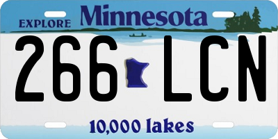 MN license plate 266LCN