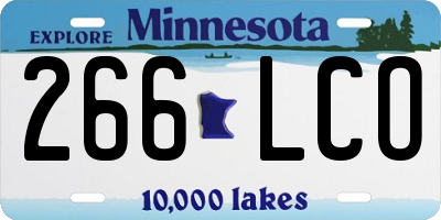 MN license plate 266LCO