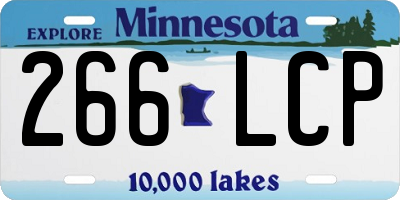 MN license plate 266LCP