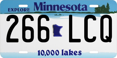 MN license plate 266LCQ