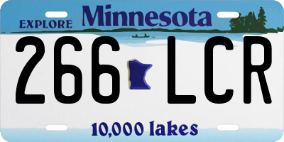 MN license plate 266LCR