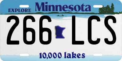 MN license plate 266LCS