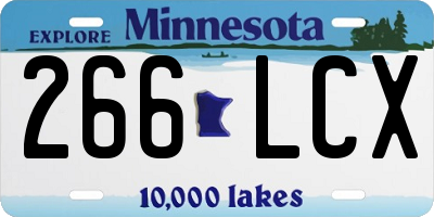 MN license plate 266LCX